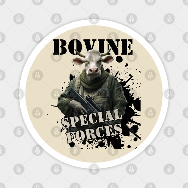Bovine Special Forces - Sarge Magnet by WarFX Designs